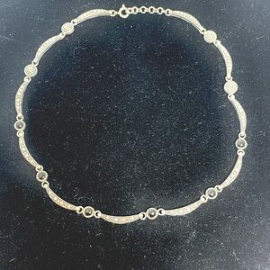 Stunning Sterling Onyx Collar Necklace